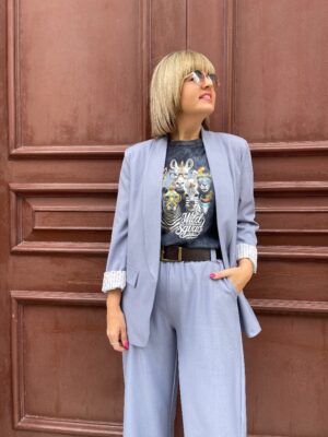 Chaqueta Sofia celeste.