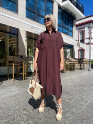 Vestido Easy Mood marrón chocolate.