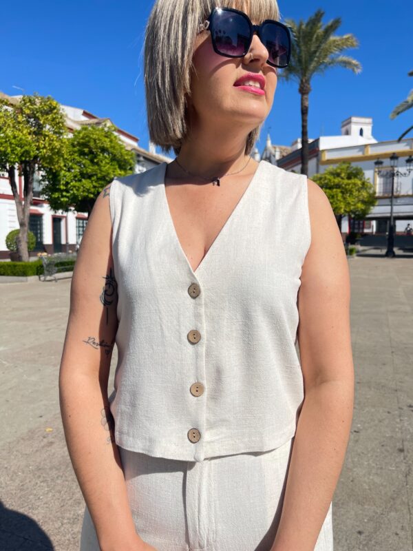 Chaleco Lino Supremme. - Imagen 2