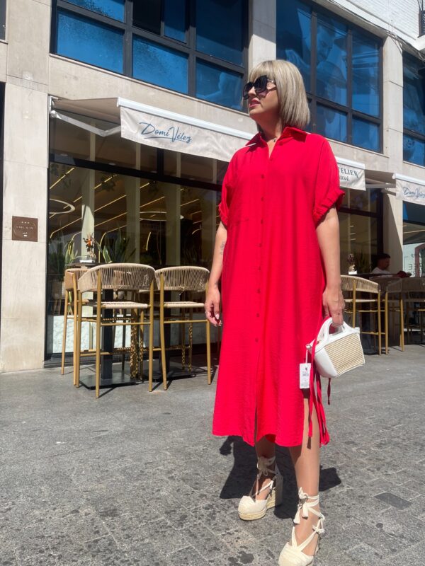 Vestido Easy Mood rojo. - Imagen 5