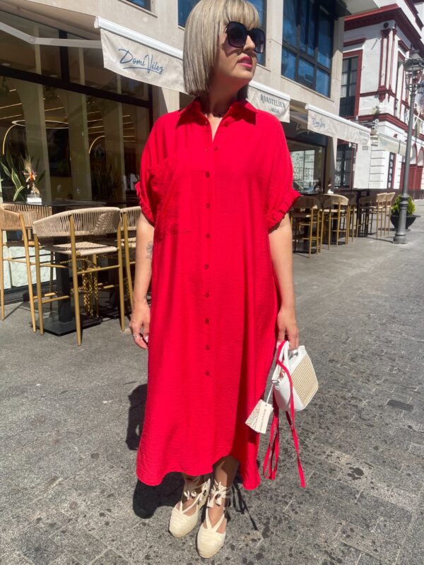 Vestido Easy Mood rojo. - Imagen 2