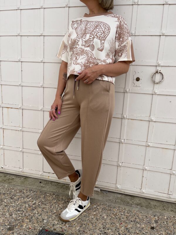Pantalón globo camel. - Imagen 3