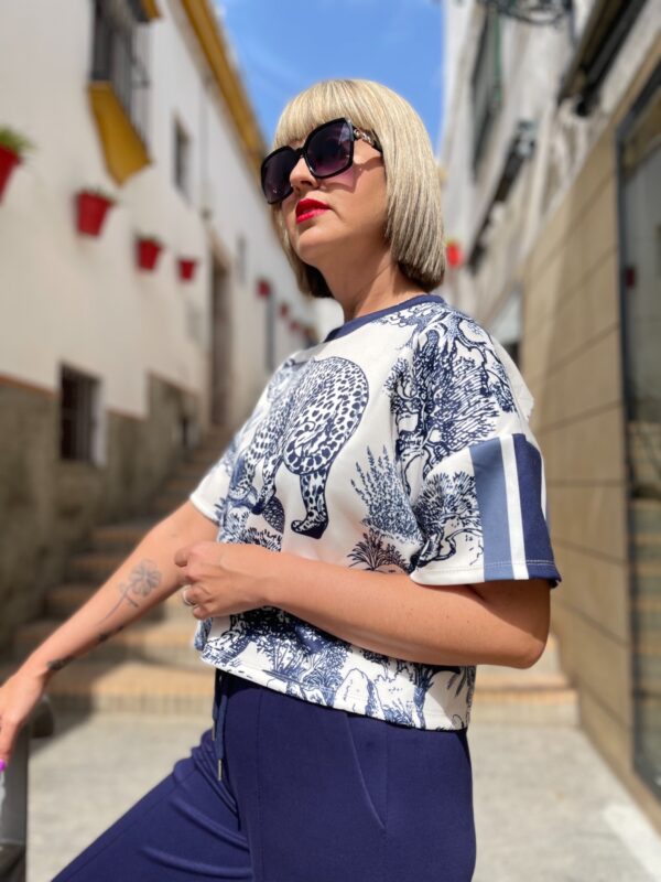 Camiseta Tiger azul marino. - Imagen 3