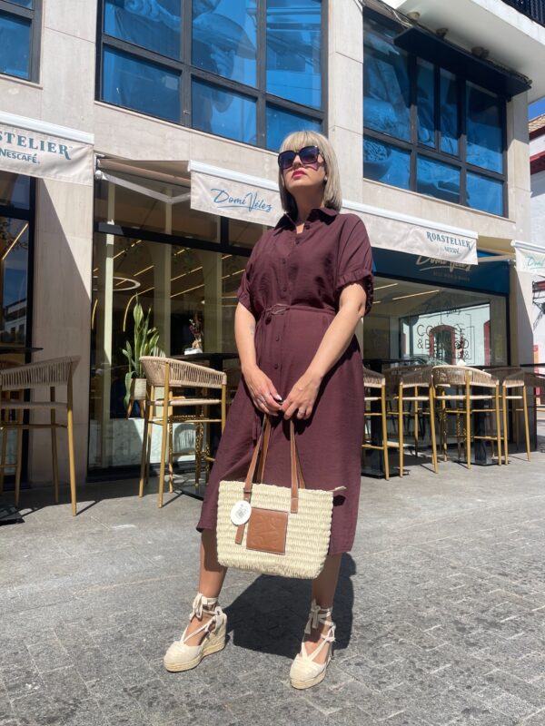 Vestido Easy Mood marrón chocolate. - Imagen 8