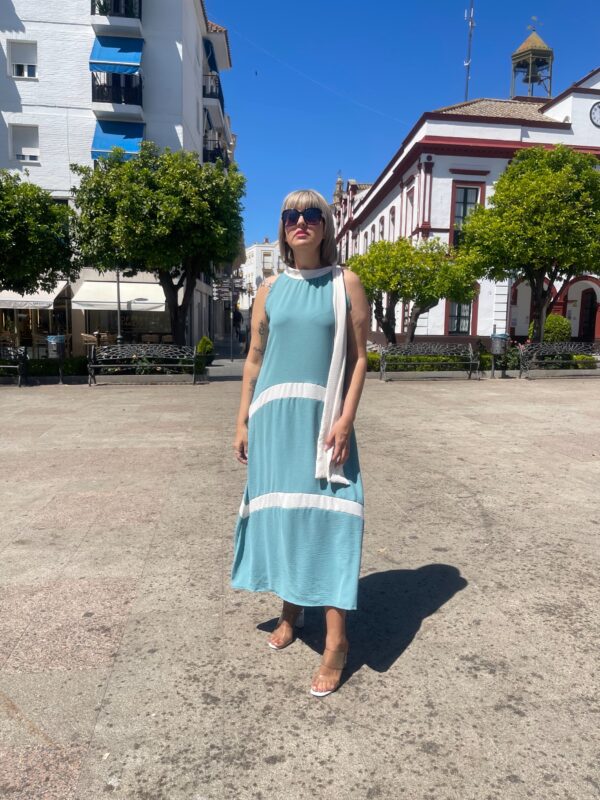 Vestido Anáis turquesa. - Imagen 2