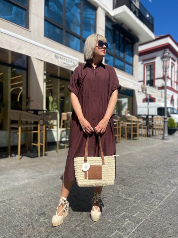 Vestido Easy Mood marrón chocolate. - Imagen 3