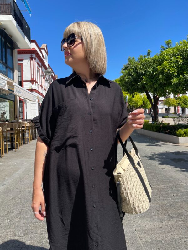 Vestido Easy Mood negro. - Imagen 3