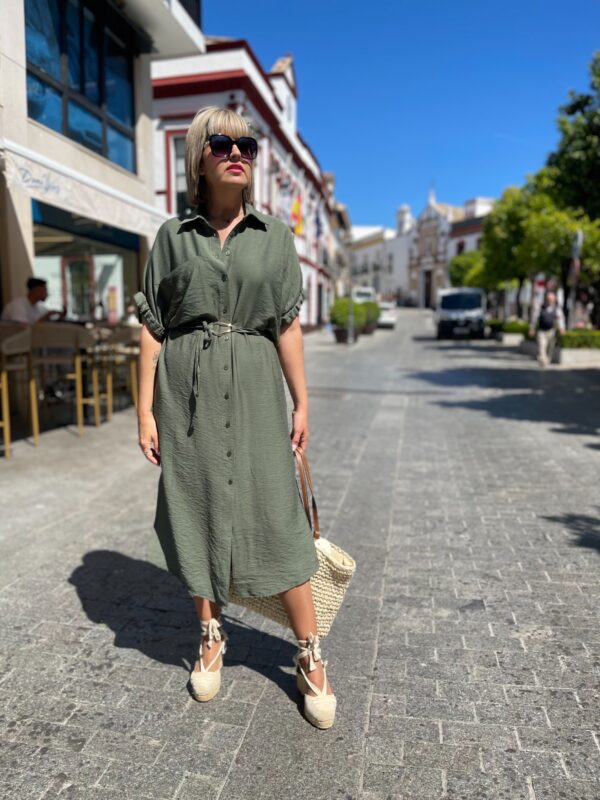 Vestido Easy Mood verde. - Imagen 6