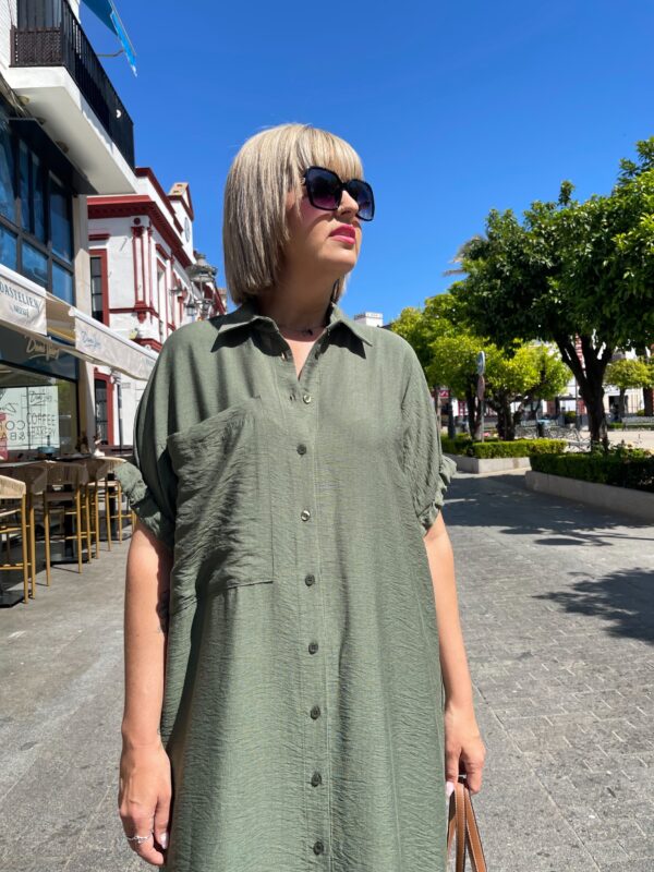 Vestido Easy Mood verde. - Imagen 5