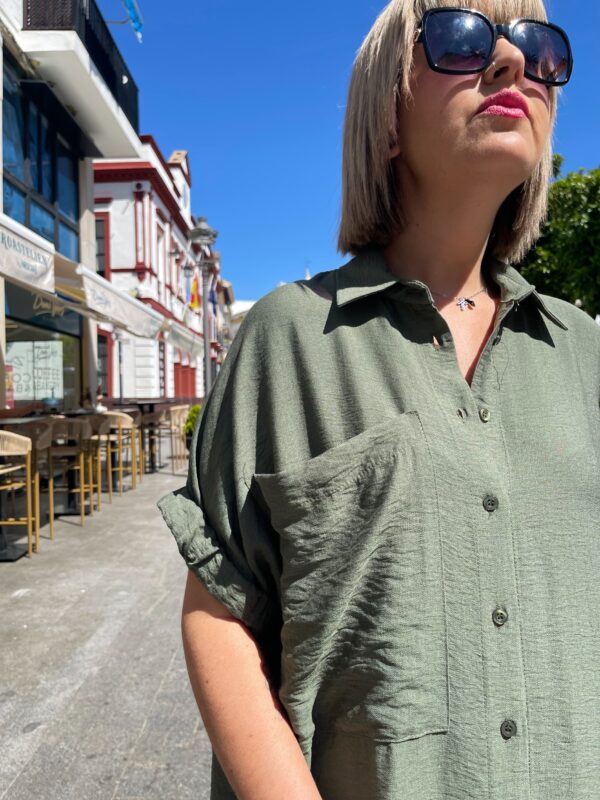 Vestido Easy Mood verde. - Imagen 4