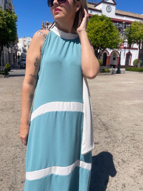 Vestido Anáis turquesa. - Imagen 4
