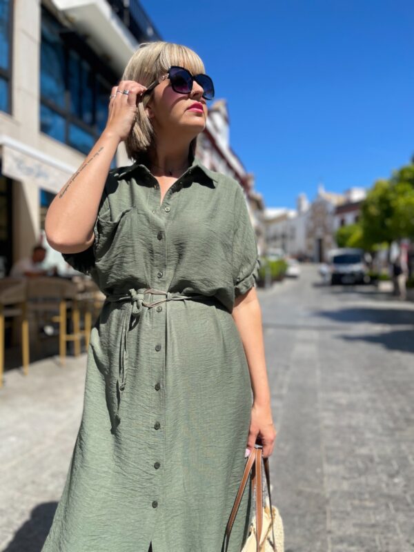 Vestido Easy Mood verde. - Imagen 7