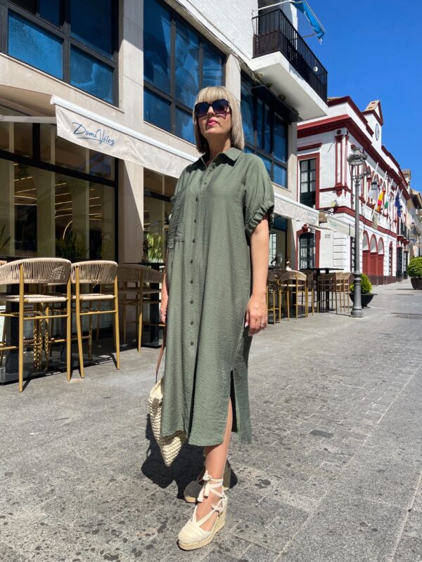 Vestido Easy Mood verde. - Imagen 2