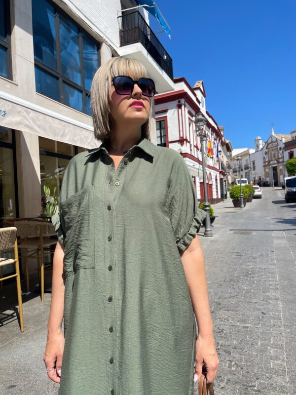 Vestido Easy Mood verde. - Imagen 3