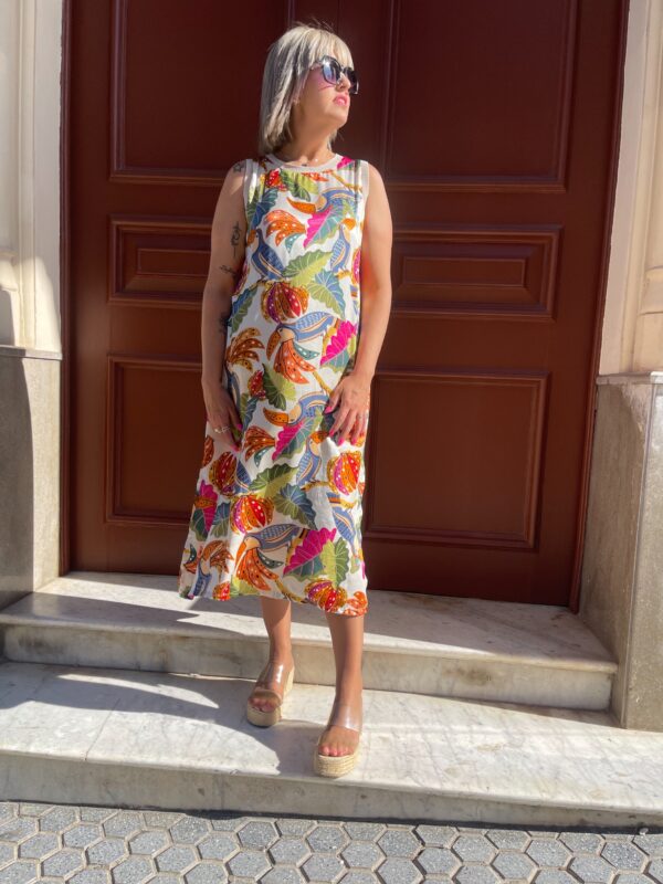 Vestido Aloha chic beige. - Imagen 4