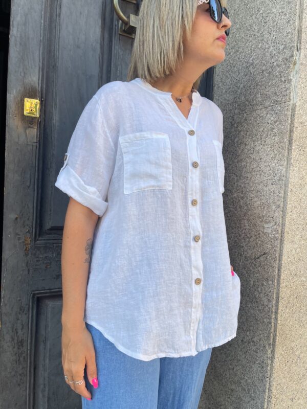 Camisa Lino Premium blanca.