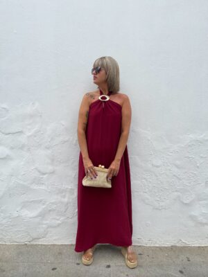 Vestido Silvia burdeos.