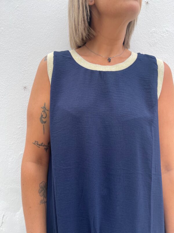 Vestido Cool Gold azul marino. - Imagen 4