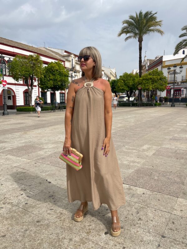 Vestido Silvia Taupe. - Imagen 2