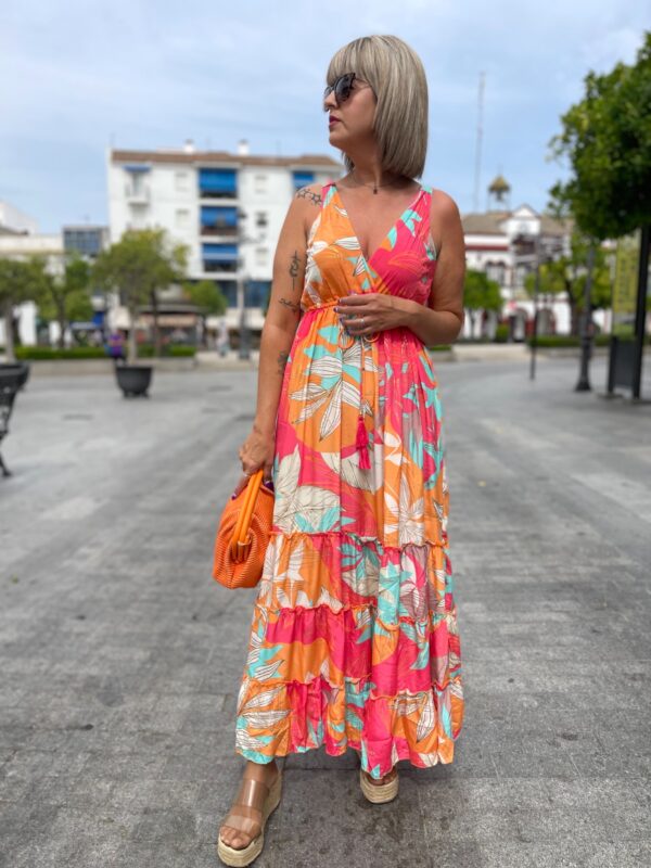 Vestido Tropic orange. - Imagen 3