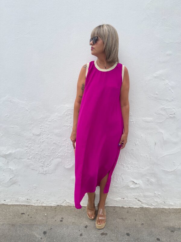 Vestido Cool Gold fucsia. - Imagen 3