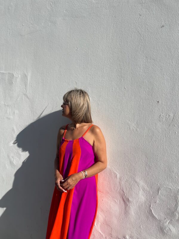 Vestido Savannah fucsia naranja. - Imagen 2