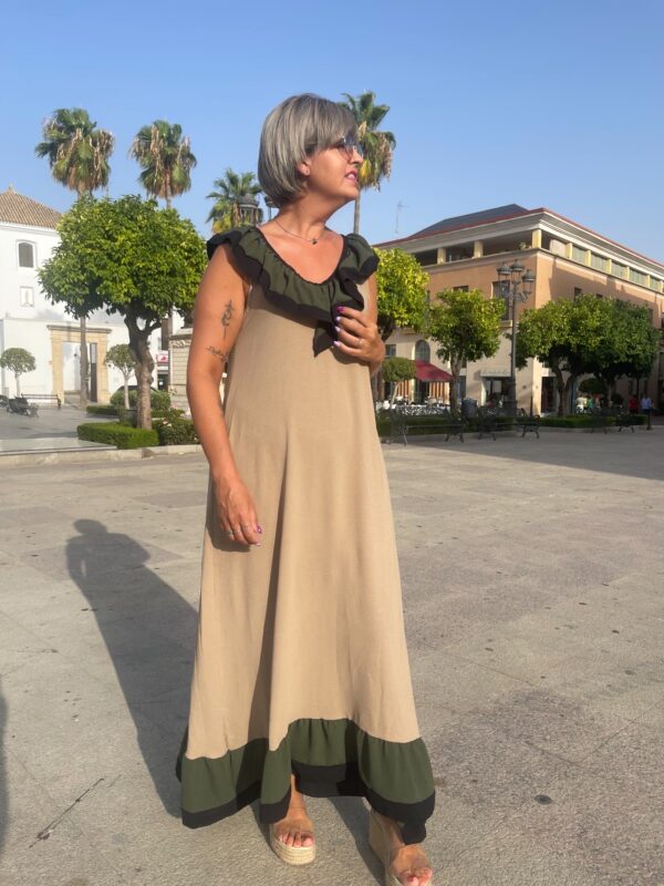 Vestido Triana camel. - Imagen 2