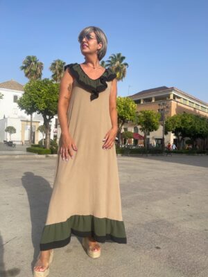 Vestido Triana camel.