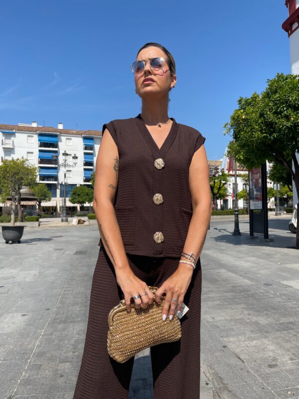 Conjunto Easy Flow marrón chocolate. - Imagen 4