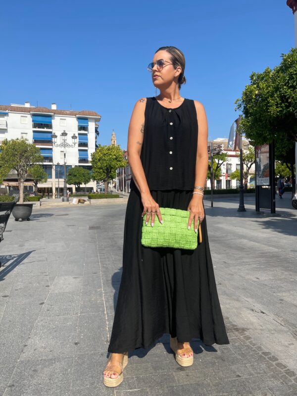 Conjunto Brisa (pantalón efecto falda) negro. - Imagen 3