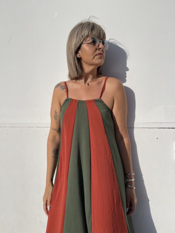 Vestido Savannah verde-teja. - Imagen 4