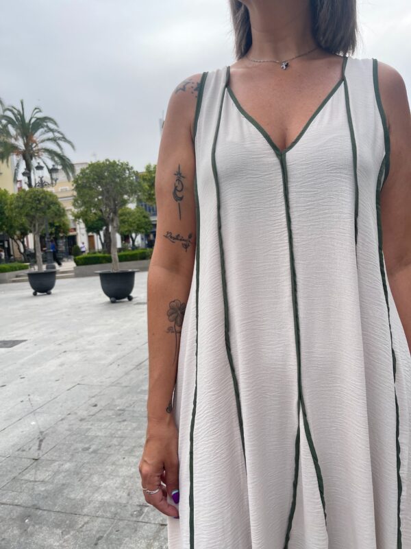 Vestido Zoe beige. - Imagen 4