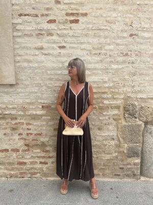 Vestido Zoe marrón chocolate.