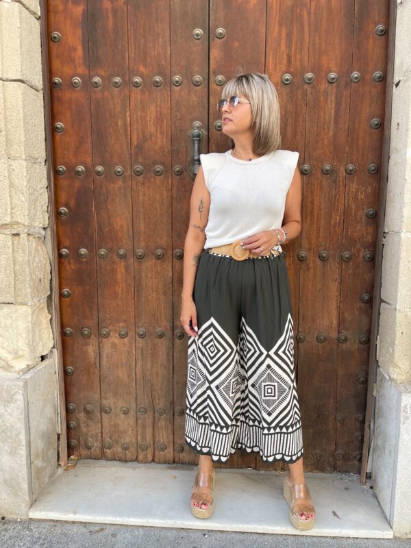 Top Sicilia hombreras beige. - Imagen 5