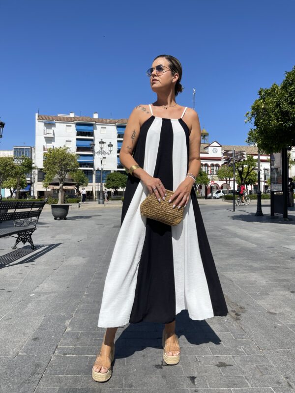 Vestido Savannah blanco-negro. - Imagen 7