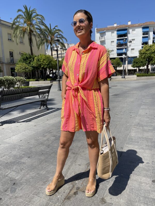 Conjunto beach nudo orange. - Imagen 5