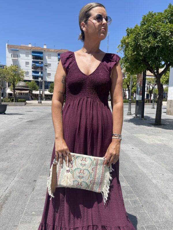 Vestido nido berenjena. - Imagen 4