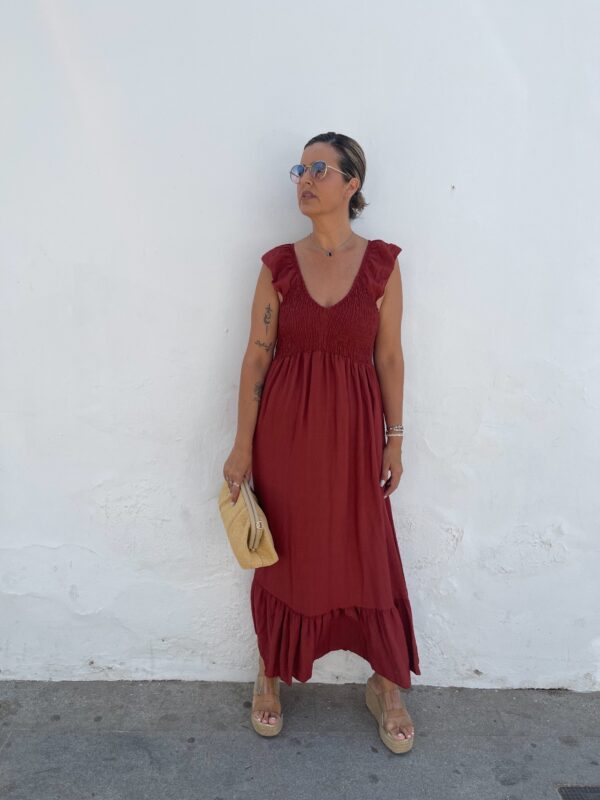 Vestido nido burdeos. - Imagen 4