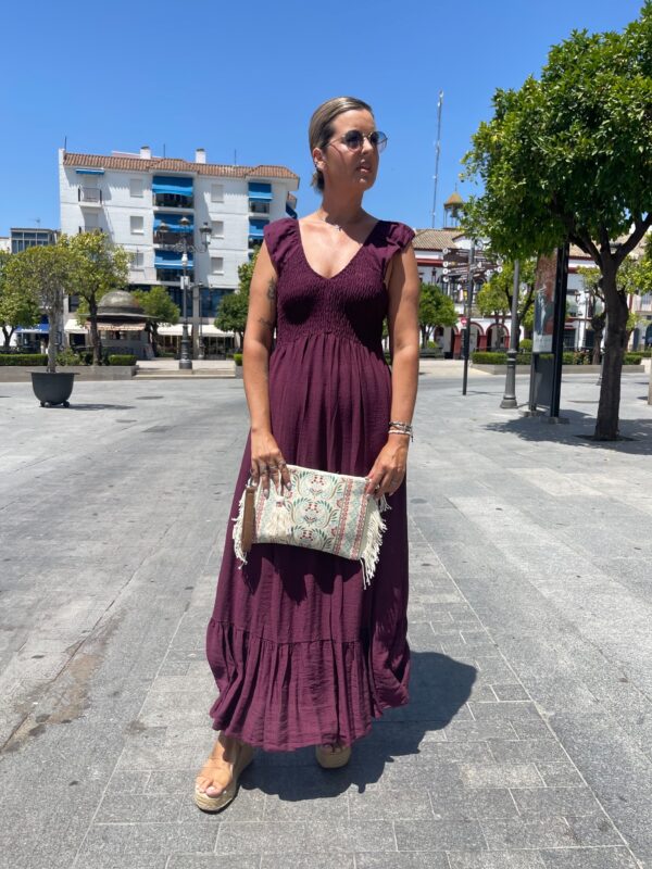 Vestido nido berenjena. - Imagen 2