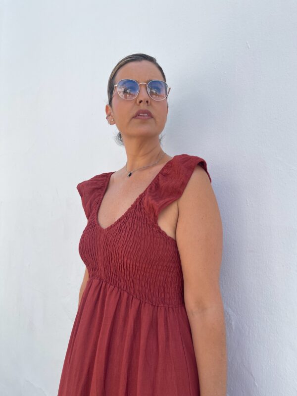 Vestido nido burdeos. - Imagen 2