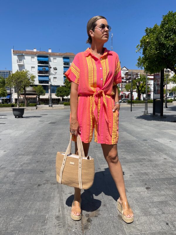 Conjunto beach nudo orange. - Imagen 7