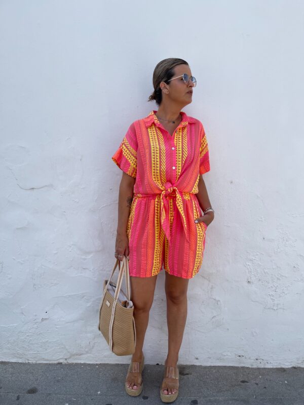 Conjunto beach nudo orange. - Imagen 3