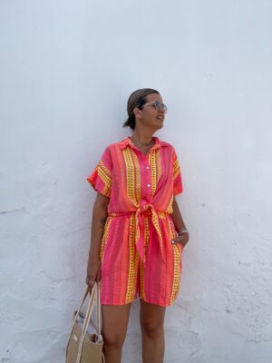 Conjunto beach nudo orange.