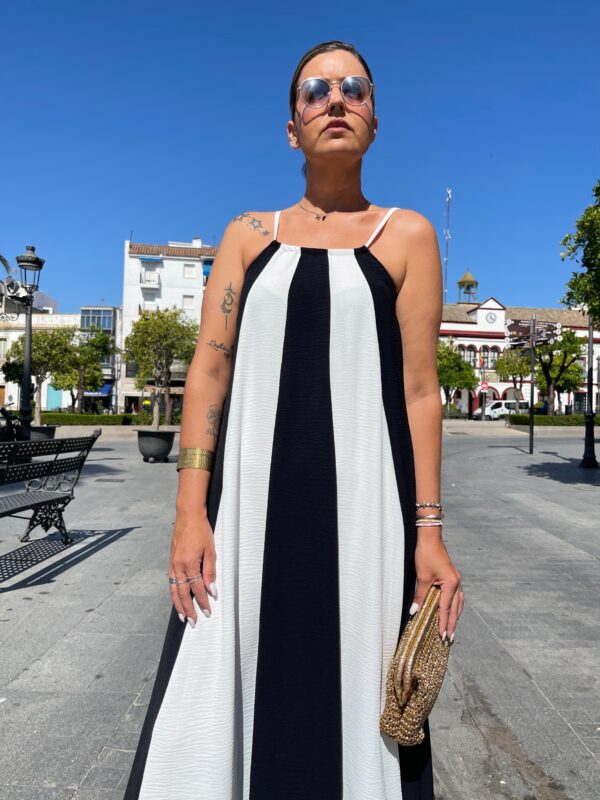 Vestido Savannah blanco-negro. - Imagen 5