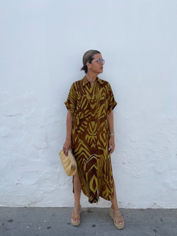 Vestido Palm Beach brown-yellow. - Imagen 5