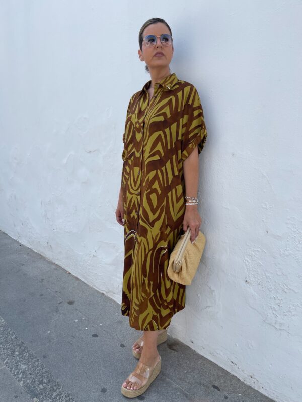 Vestido Palm Beach brown-yellow. - Imagen 3