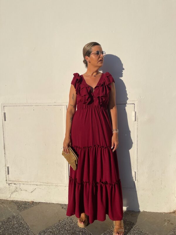 Vestido Lola burdeos. - Imagen 4