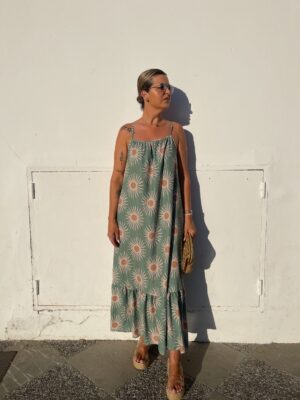 Vestido soles verde.