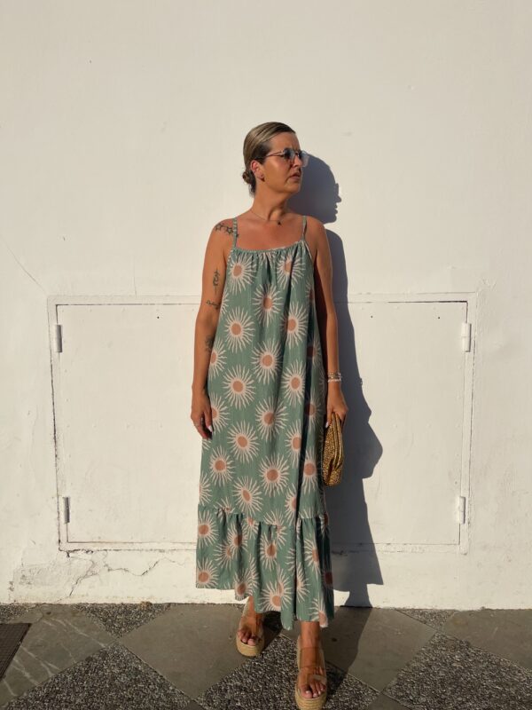 Vestido soles verde.