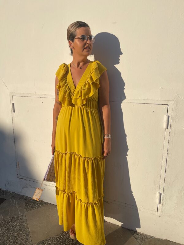 Vestido Lola mostaza. - Imagen 2